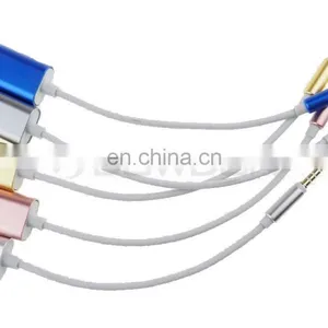 3.5mm AUX Audio Splitter Cable Earphone Headphone Adapter Male to Female thumbnail-2