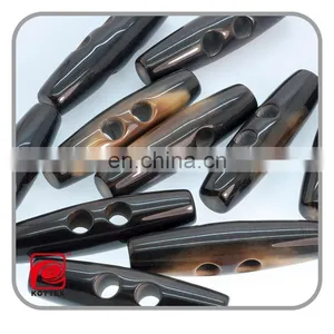 2017 Fashion 2 Holes Black Imitation Horn Color Resin Toggle Welcomed In Europe thumbnail-2