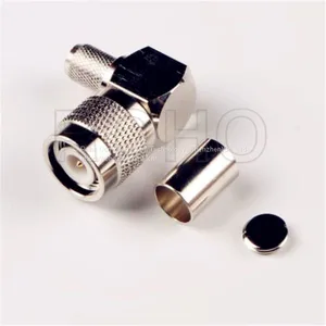 TNC Male Right Angle Crimp Type for LMR400 Cable RF Connector thumbnail-2