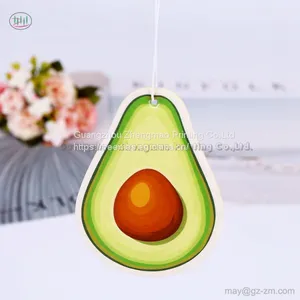 Hanging Avocado Green Paper Car Air Freshener 2mm Thickness thumbnail-1
