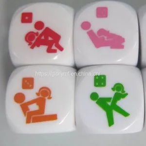 Wholease Heat Printing 16mm Plastic Acrylic Dice/board Game Dice thumbnail-4