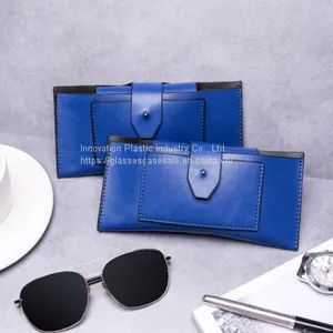 Creative and Vintage Portable Sunglasses Holder; Simple Leather Myopic Eyewear Pouch thumbnail-3