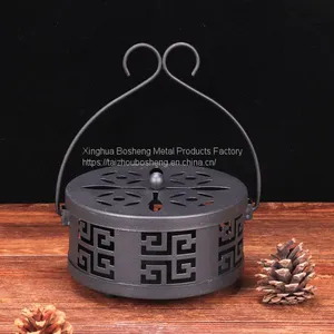 Home Creative Antique Mosquito Incense Burner With Lid Fireproof Incense Burner Portable thumbnail-3