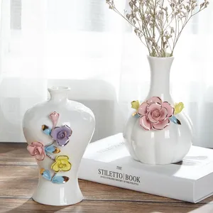 Nordic Gild Hand Made Creative Fashion Large White Ceramic Flower Vase For Shopping Mall Decor thumbnail-2