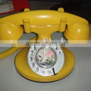 Yellow Rotary Dial Telephone thumbnail-1
