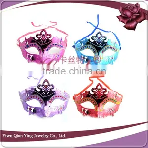 Beautiful Golden Princess Female Masquerade Party Face Mask thumbnail-5