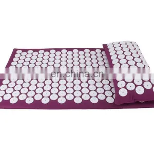 Organic Certified Cotton Canvas Plastic Acupressure Mat and Pillow Set thumbnail-1