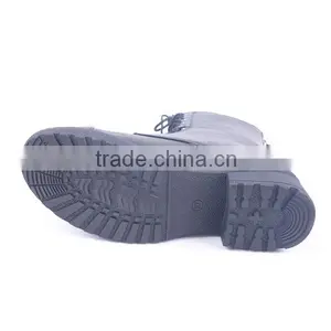 Fashion Popular Motorcycle Police Lace up Back Zipper High Ankle Long Boots From China Factory thumbnail-6
