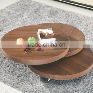 Fancy Durable Expandable Round Coffee Table For Sale thumbnail-4