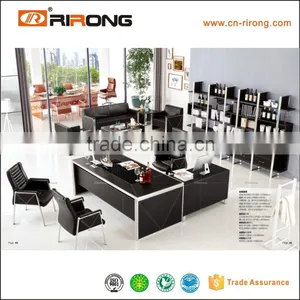 Livingroom Cheap and Nice Design Stainless Steel Tea Table With Black Glass thumbnail-3