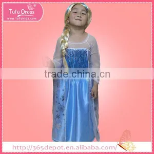 Snow Pattern Decoration Girl's Boutique Clothing Frock Dress thumbnail-1