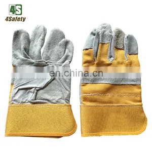 4SAFETY Wholesale Safety Industrial Work Cow Grain Leather Gloves thumbnail-3
