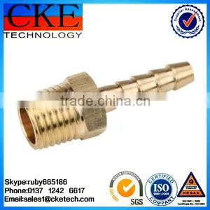 OEM Precision Brass CNC Machined Hex Threaded Screw thumbnail-1