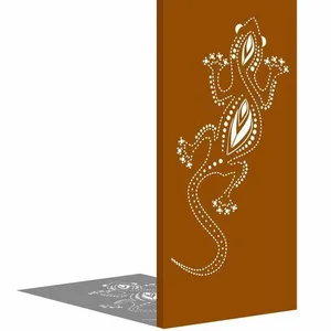 Metal Privacy Screening Which Great for Stopping Neighbours From Invading Your Privacy, Rust Metal Screen thumbnail-1