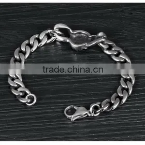 Fashionable Stainless Sterling Steel Man Bracelets Plain Titanium Steel Designer Heavy Bangles thumbnail-4