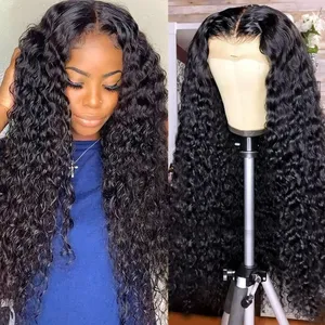 Wig 100% Human Hair Virgin Hair Lace Wig Water Wave thumbnail-1