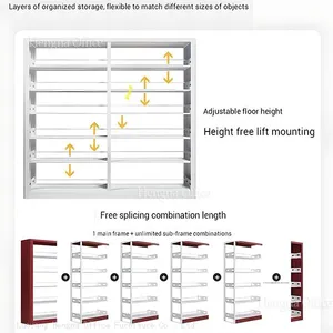 Gray Fire-Resistant Steel Archive Bookstacks With Anti-Tilt Safety Bolting & High-Load Tier Dividers thumbnail-2