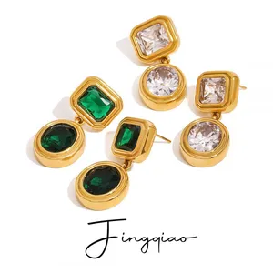 Non-Fade 18K Gold Plated Earrings - Tarnish Resistant Stainless Steel Fashion Jewelry thumbnail-5