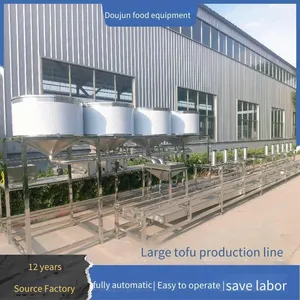 Dou Jiangjun Stainless Steel Tofu Production Line With Automatic Brain Feeding and Step-by-step Pressing, Providing Tofu Machine Teaching thumbnail-3