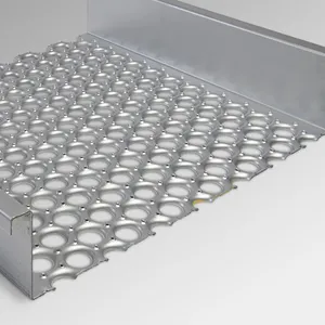 Perforated Metal Antiskid Plate With Non-slip Round Hole Pattern, Tread Stainless Steel Perforated Sheets for Modern Stairs thumbnail-4