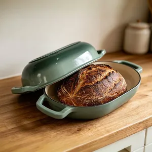 Private Label 2 in 1 Enameled Cast Iron Sourdough Bread Oven thumbnail-1