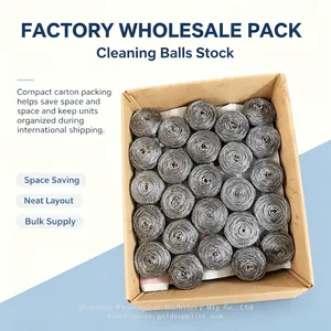 Lightweight Comfort Grip Metal Scrubber Labor Saving Cleaner Kitchen Steel Scourer thumbnail-2