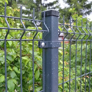Grey Powder Coated 3D Welded Mesh Fence Modern Villa Outdoor Boundary Fencing Panel thumbnail-5