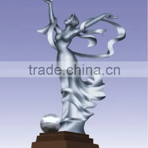 Modern Abstract Arts Stainless Steel Figure Sculpture for Sale thumbnail-1