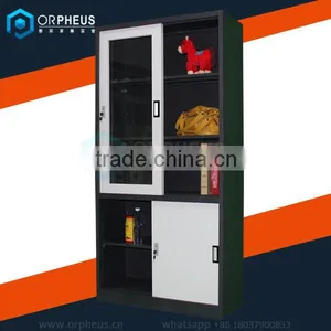 Metal Display Cabinet Bookcase Style Sliding Door Filing Cabinet Steel Cabinet For Office thumbnail-1