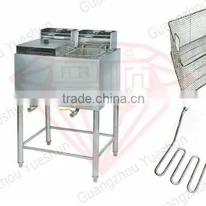 China Factory Wholesale 2 Tank 2 Basket Economical Commercial Electric Deep Fryer thumbnail-3