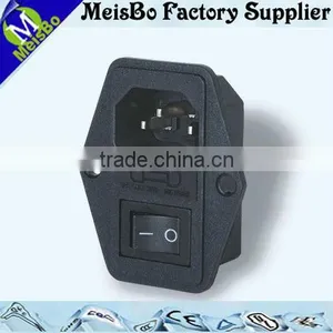 Iec Inlet AC Desktop Socket With Puse Holder and Switch thumbnail-1