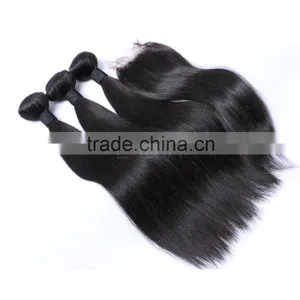Distributors no Shedding Good Quality Bundle Peruvian Human Hair Bundles With Closure Supplier's Choice thumbnail-5