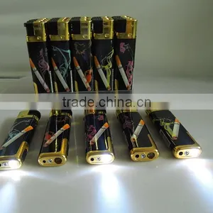 Wholesale Rechargeable Electrionic Windproof Cigarette Lighter With Led and Wrap Paper thumbnail-3