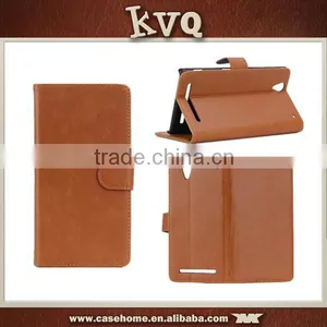 Phone Flip Wallet Leather Cover for Sony Xperia T2 thumbnail-1