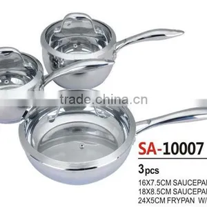 3pcs 18/8 Stainless Steel Cookware thumbnail-1