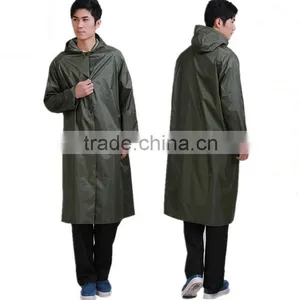 PU Fabric Outdoor Long Rain Coat for Man Wholesale Print With Your Logo thumbnail-1