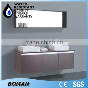 Double Bowl Stainless Steel Bathroom Vanity Cabinet thumbnail-1