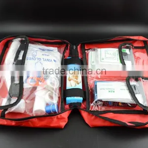 Emergency First Aid Travel Kit in Red Cross Bag for Outdoor Treatment thumbnail-1