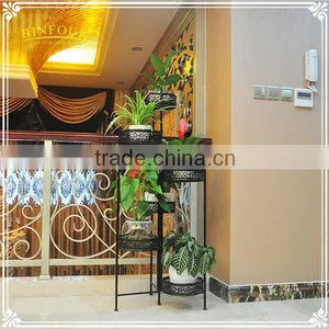 6 Layers Metal Black Round Foldable Plant Stand thumbnail-4