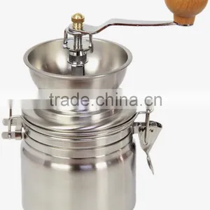 Ceramics Shell and Stainless Steel Grinding Core Home Use Manual Coffee Grinder thumbnail-1