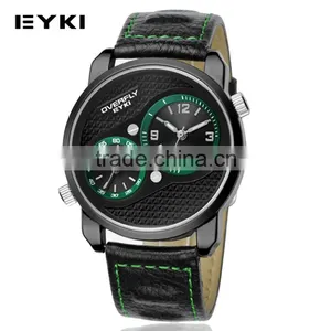 Men Charming Leather Sports High Quality EYKI Brand Water Resistant Watch thumbnail-2