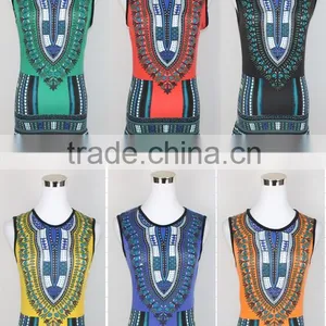 Wholesale Fashion Printed Cheap Price African Dashiki Women Tank Tops thumbnail-5