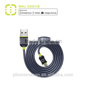 Walnut 1.2m Length Black Micro USB Cable for Universal Phone thumbnail-1