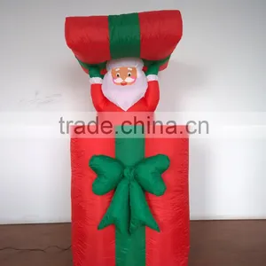DJ-XT-19 Movable Christmas Inflatable Santa Claus Hide in the Gift Patio Decoration thumbnail-4