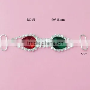 Stock Hot Selling Factory Price Rhinestone Connector for Headband/hairwear(RC-51) thumbnail-2