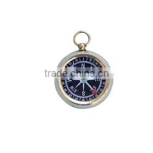 Antique Nautical Solid Brass Black Faced Compass- Locket Compass 13401 thumbnail-1