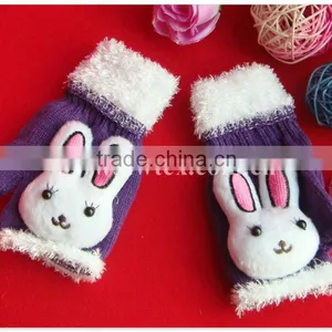 Knitted Animal Fingerless Gloves thumbnail-1