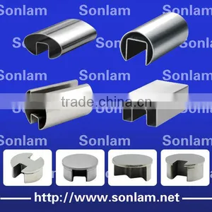 304 Stainless Steel Square Slotted Tube for Glass thumbnail-1