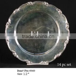 Black Charger Plate, Charger Tray, Wedding Charger Plate thumbnail-1