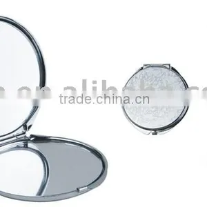 Two Side Round Shape Metal Pocket Mirror thumbnail-1